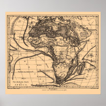 Map of Africa, circa 1890 - 1907 Print