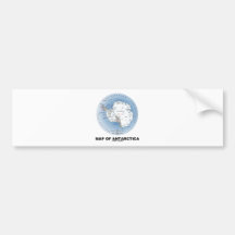Map Of Antarctica (Geography) Bumper Sticker
