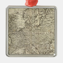 Map of Europe 3 Christmas Tree Ornament