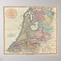 Map of Holland 1799 - by John Cary Posters