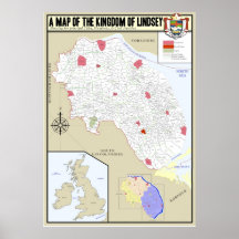 Map of Lindsey Poster