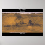 Map of Mars Poster