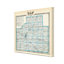 Map of McLean County and Le Roy Gallery Wrap Canvas