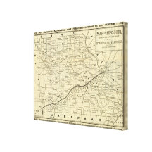 Map of Missouri Gallery Wrapped Canvas
