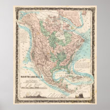 Map of North America (1859) Posters