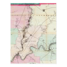 Map Of The Oil District Of Pennsylvania Post Card