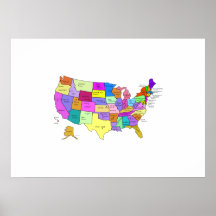 Map of the United States Posters