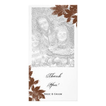 Maple Leaf Stamp Thank You Photo Card