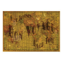 Mapping My Travels Gift Tag Business Card Templates