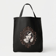 "Mara" Gothic Martini Glass Gothic Canvas Tote Bag