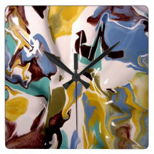 Marbled Enamel Paint Industrial Modern Acryllic Wallclocks