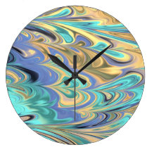 marbled paper pattern  Wall Clock