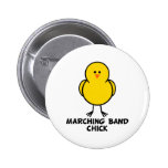 Marching Band Chick Pinback Buttons