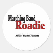 Marching Band Roadie Round Stickers