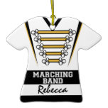 Marching Band Uniform Black White Gold ornaments