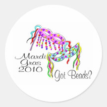 Mardi Gras 2010 Got Beads Stickers
