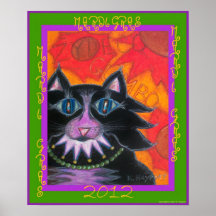 Mardi Gras 2012 Mardi Gras by K. Hayport Print