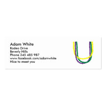 Mardi Gras beads Business Card Templates