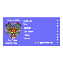 Mardi Gras Business Theme Hz Please View Notes Personalised Photo Card