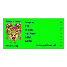 Mardi Gras Business Theme Hz Please View Notes Personalised Photo Card