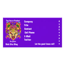 Mardi Gras Business Theme Hz Please View Notes Customised Photo Card