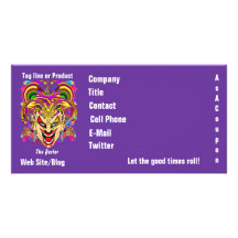 Mardi Gras Business Theme Hz Please View Notes Personalized Photo Card