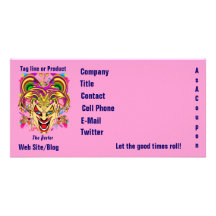 Mardi Gras Business Theme Hz Please View Notes Personalized Photo Card
