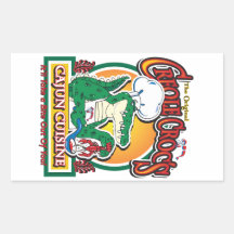Mardi Gras Cajun Crocodile Rectangular Stickers