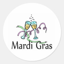 Mardi Gras Champagne Sticker