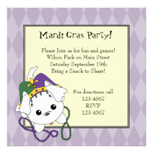 Mardi Gras Clancey Custom Announcement