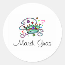 Mardi Gras Crown Stickers