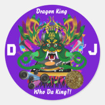 Mardi Gras D. J. Dragon King View Hints please Sticker