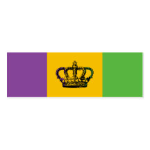 Mardi Gras Flag Crown Business Card