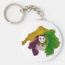 Mardi Gras Indian Mask Keychains