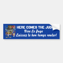 Mardi Gras Judge 30 colours view notes Bumper Sticker