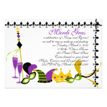 Mardi Gras King's Court Invitations