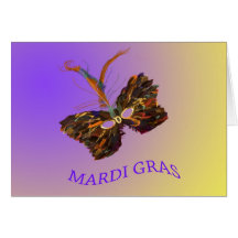 Mardi Gras Mask Note Card
