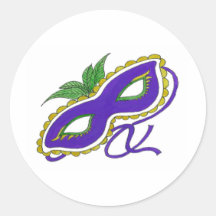 Mardi Gras Mask Stickers