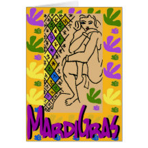 Mardi Gras Masking Greeting Cards