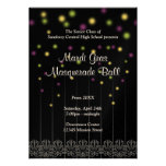 Mardi Gras masquerade confetti prom dance ball Personalised Invites