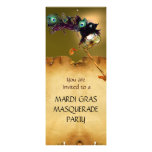 MARDI GRAS MASQUERADE PARTY,  purple yellow Personalised Invitation