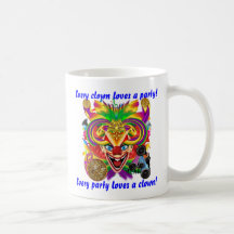 Mardi Gras Party Clown View Hints Please Coffee Mugs