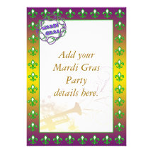Mardi Gras Party Invitation