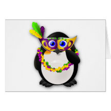 Mardi Gras Penguin Cards