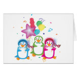 Mardi Gras Penguins Card