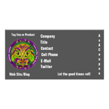 Mardi Gras Photo Business View Notes Please Picture Card
