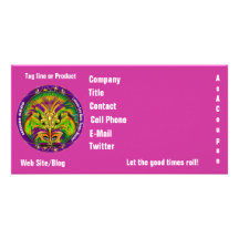 Mardi Gras Photo Business View Notes Please Picture Card