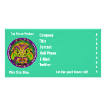 Mardi Gras Photo Business View Notes Please Photo Card Template