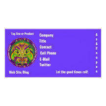 Mardi Gras Photo Business View Notes Please Personalised Photo Card