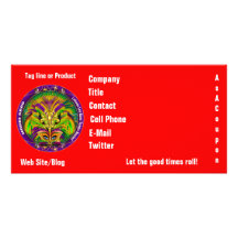 Mardi Gras Photo Business View Notes Please Photo Greeting Card